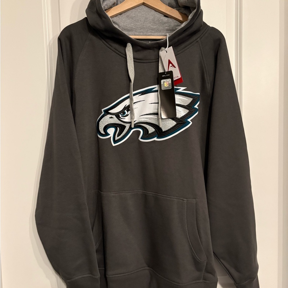 Men's Gray Eagles Hoodie with Logo